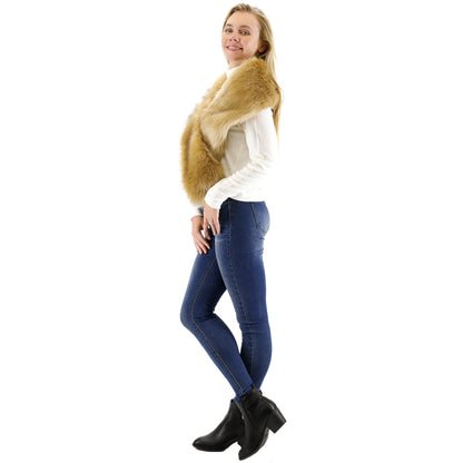 FAUX FUR SHAWL NARROW P7240 (3PC)