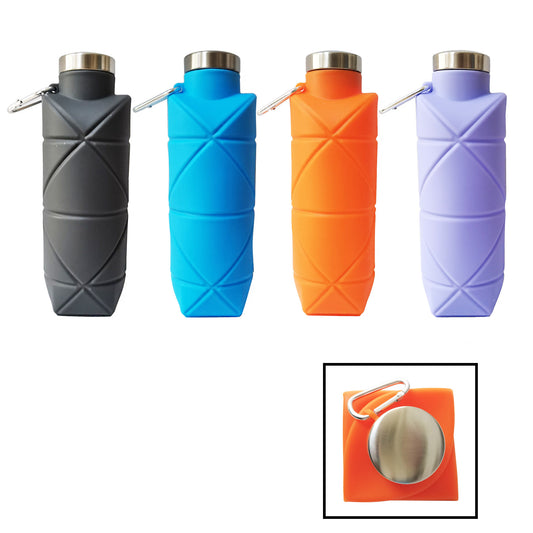 Silicone Collapsible Water Bottle TU3701-24 (12PC)
