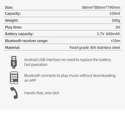 Bluetooth Speaker Tumbler TU3725-25 (1PC)