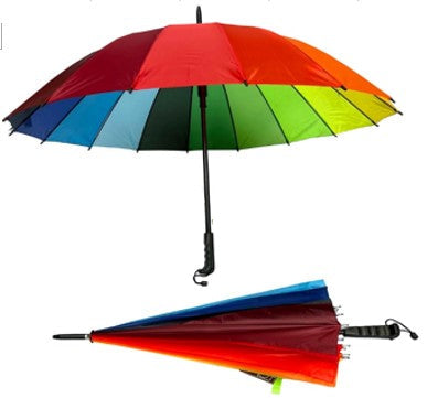 Rainbow 16 Panel Auto Open Fold Umbrella UM5616 (12PC)