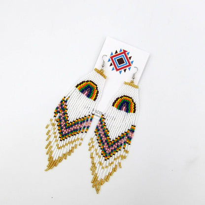 FRINGE RAINBOW BEAD EARRING ER2829-31 (6PC)