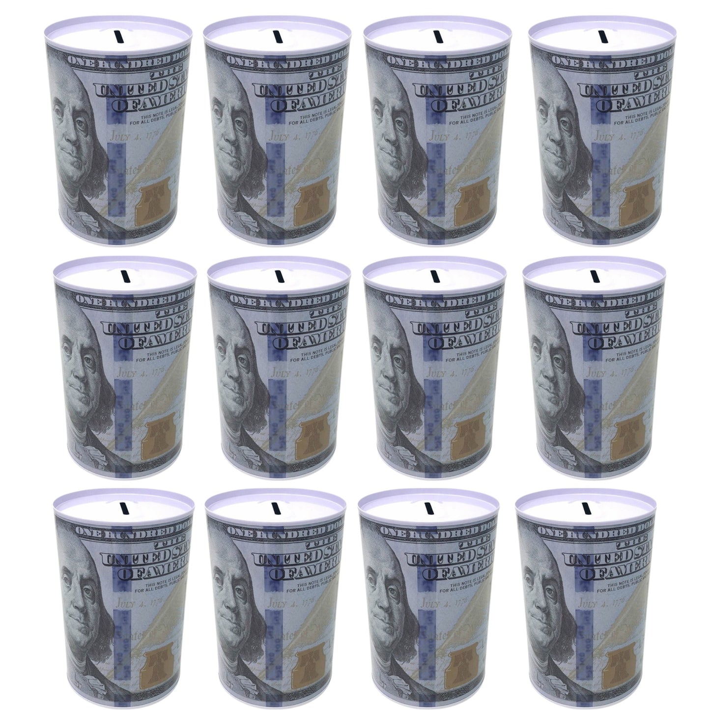 Funny Dollar Printed Coin Bank PB2213-2 (12PC)