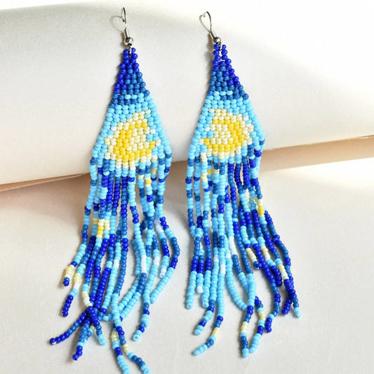 Moon Crscent Bead Earring ER2829-19 (12PC)