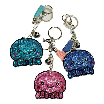 RHINESTONE OCTOPUS KEY CHAIN KC301-5 (12PC)