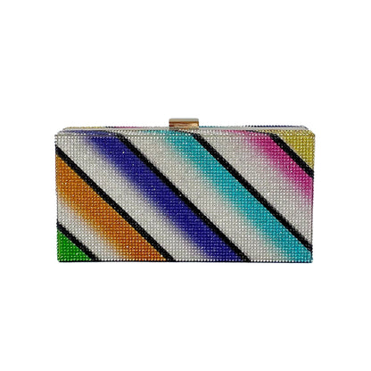 Rainbow Crystal Studded Evening Bag FB7244 (1pc)