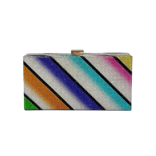 Rainbow Crystal Studded Evening Bag FB7244 (1pc)