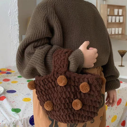 Pom Pom Knitted Handbag BG3107-5 (8PC)