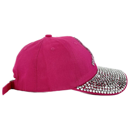 Breast Cancer Crystal Bling Baseball Cap HA3801-1 (12PC)