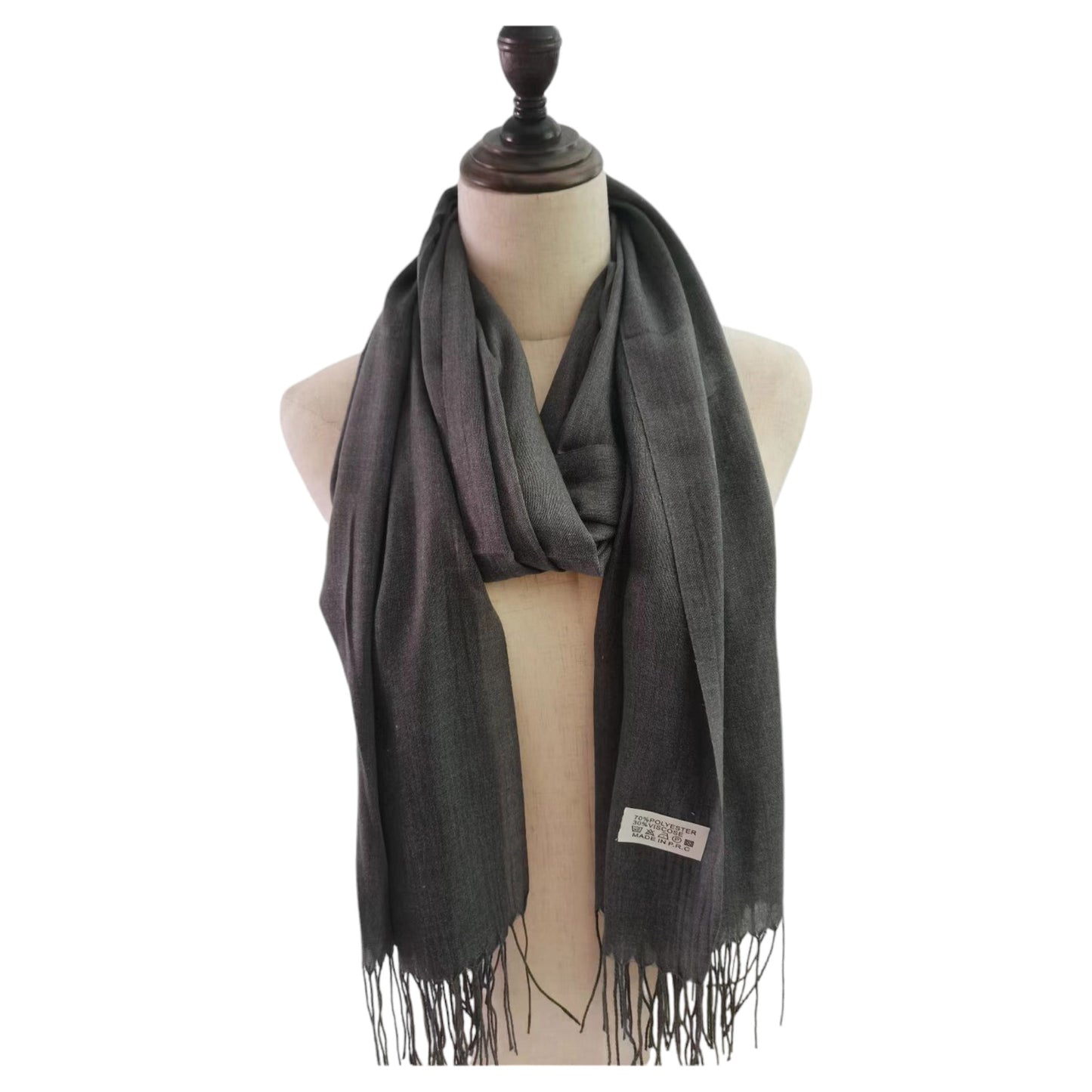 Plain Viscose Scarves VP1211B (12PC)