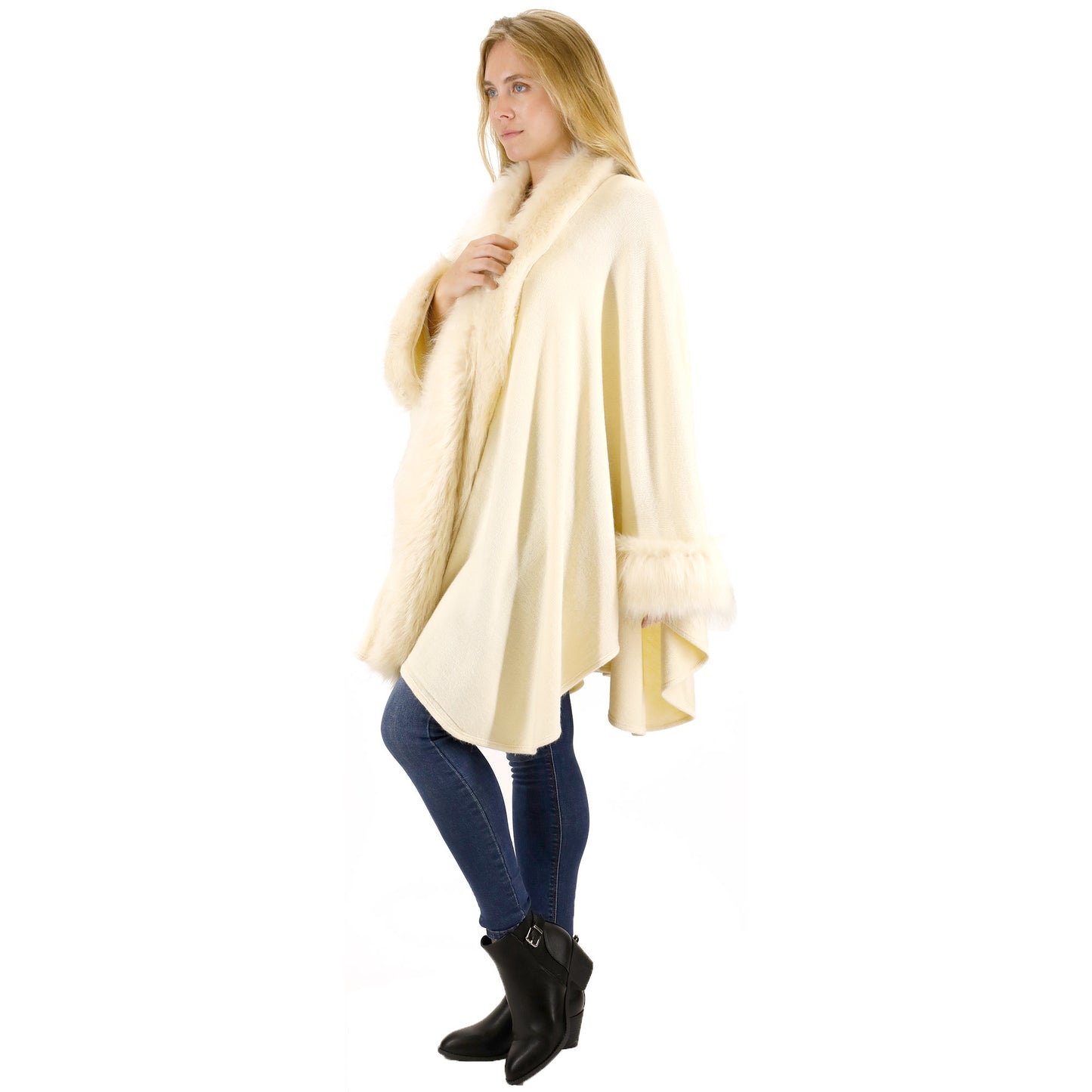 FUR SHAWL LONG SH921 (3PC)