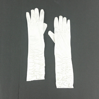 Pleated Satin Long Gloves WG123(3pc)