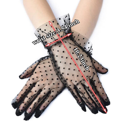 Dot Pattern Mesh Gloves WG126 (6pc)