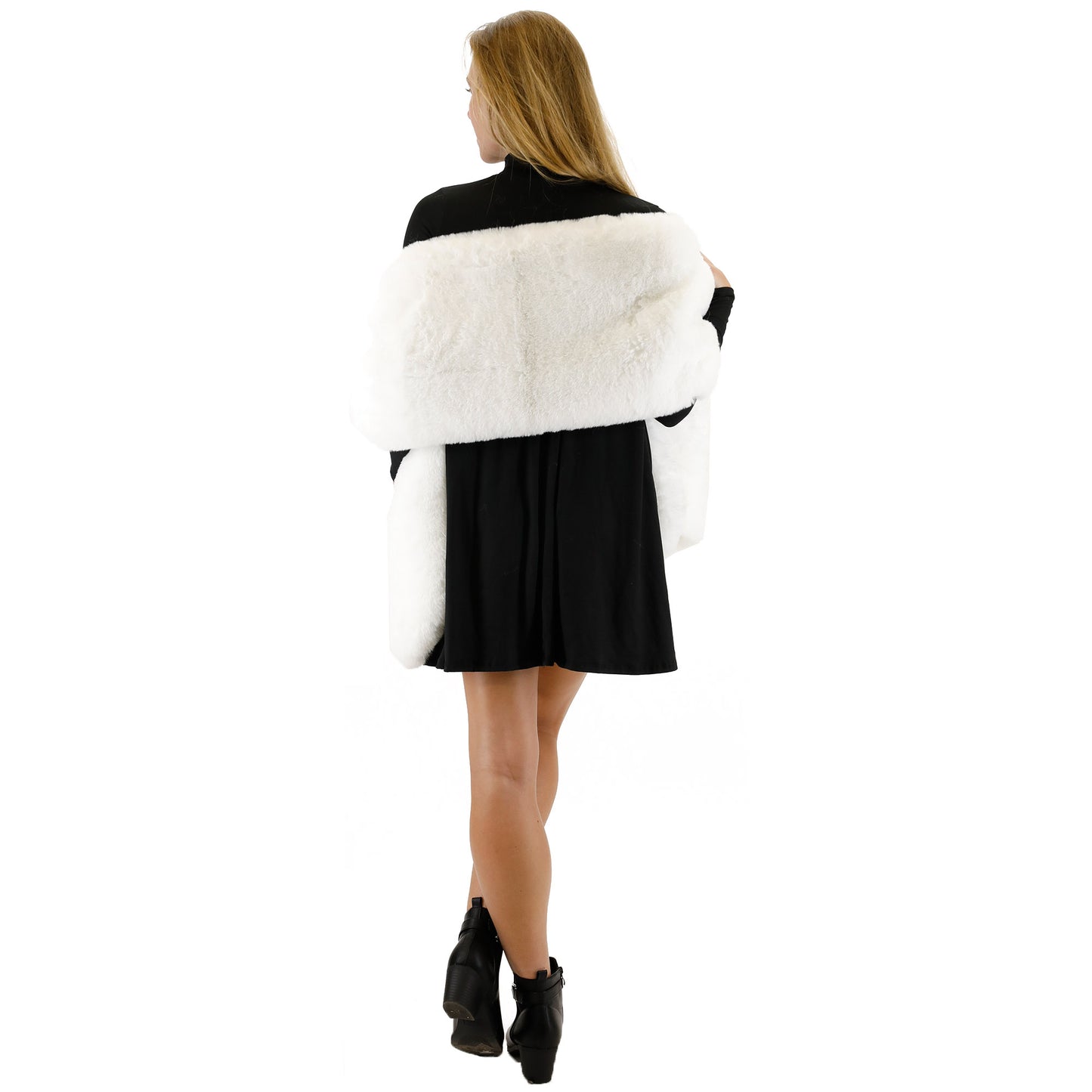 MINK FUR SHAWL WIDE P3735 (3PC)