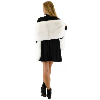 MINK FUR SHAWL WIDE P3735 (3PC)