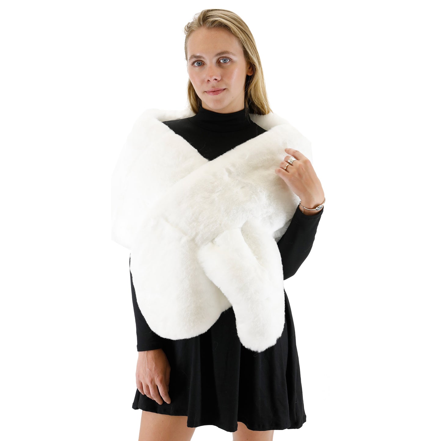MINK FUR SHAWL WIDE P3735 (3PC)