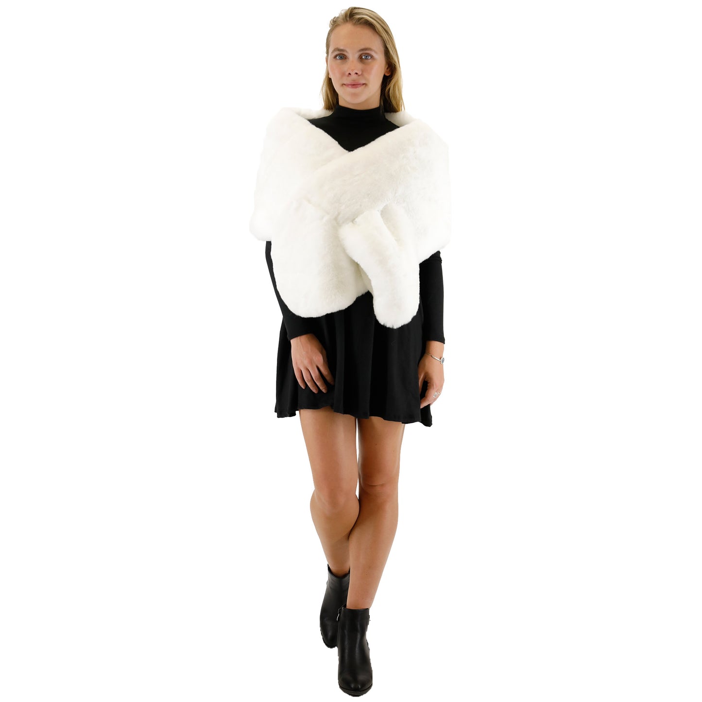 MINK FUR SHAWL WIDE P3735 (3PC)