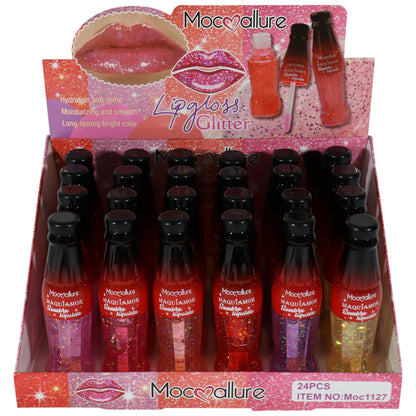 Moc Allure Maquiamor Lip Gloss Glitter Soda Bottle LC1127 (24PC)