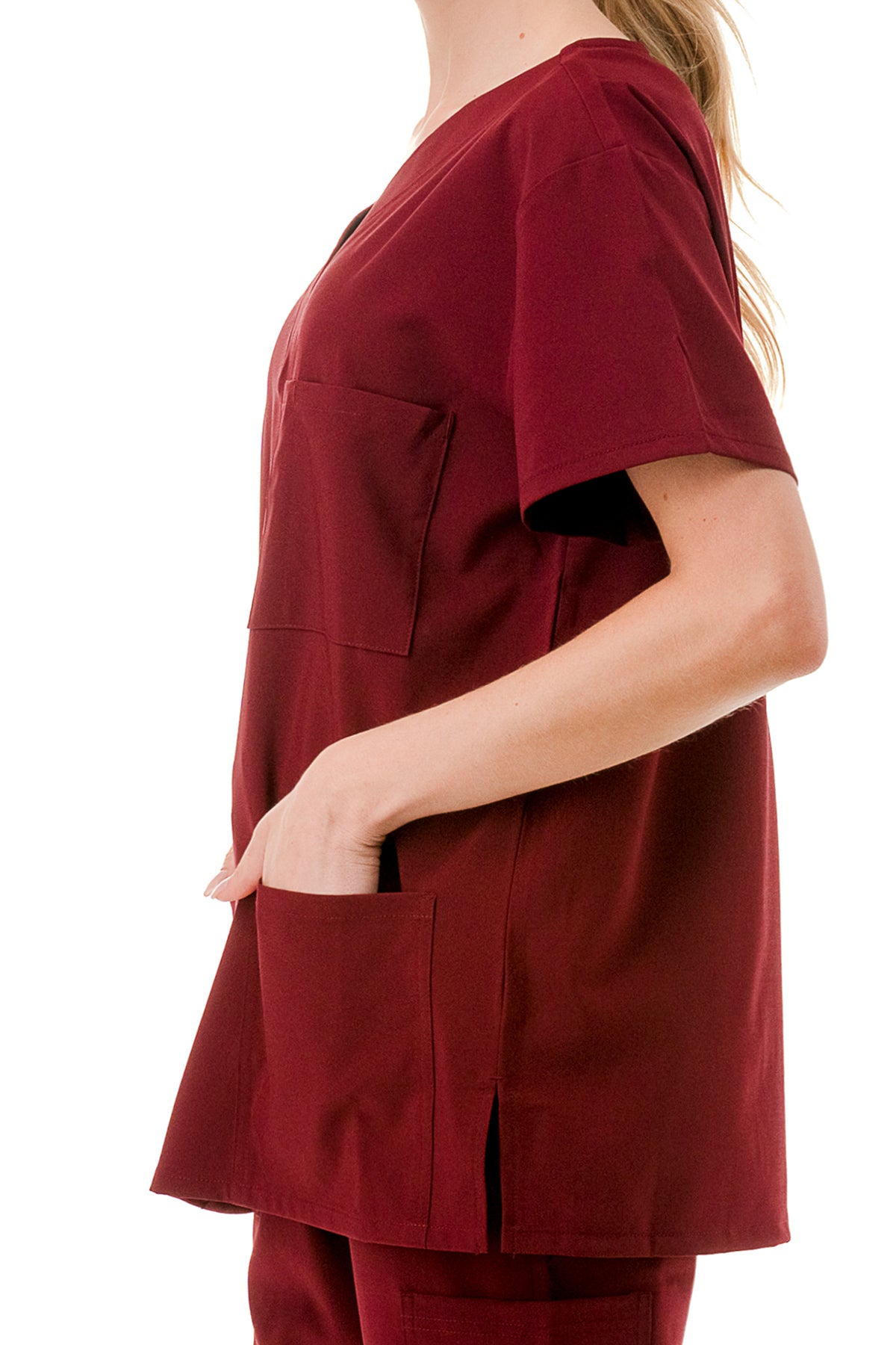 WOMEN'S SCRUBS MEDICAL NURSING UNIFORM SET UN0147BU (MIN 2 SET)