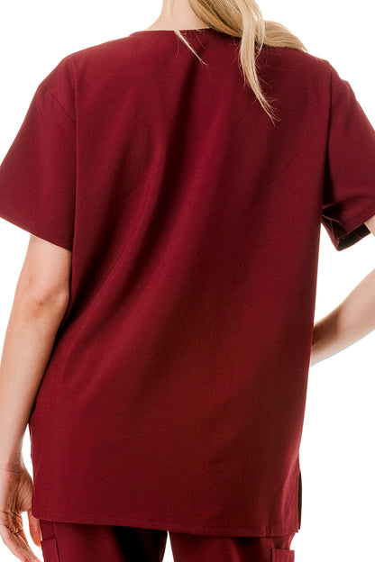 WOMEN'S SCRUBS MEDICAL NURSING UNIFORM SET UN0147BU (MIN 2 SET)