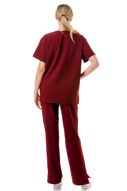 WOMEN'S SCRUBS MEDICAL NURSING UNIFORM SET UN0147BU (MIN 2 SET)