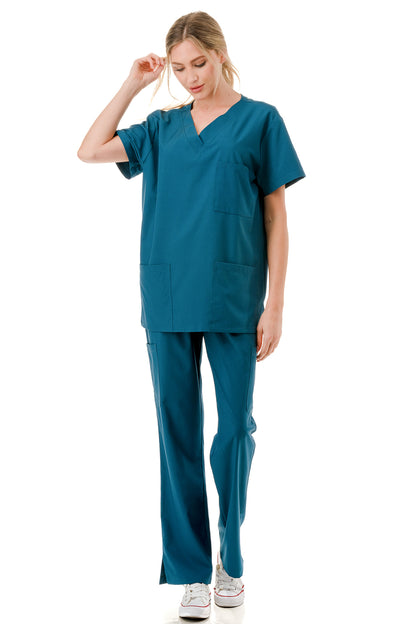 WOMEN'S SCRUBS MEDICAL NURSING UNIFORM SET UN0147TL (MIN 2 SET)
