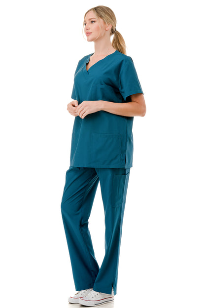 WOMEN'S SCRUBS MEDICAL NURSING UNIFORM SET UN0147TL (MIN 2 SET)