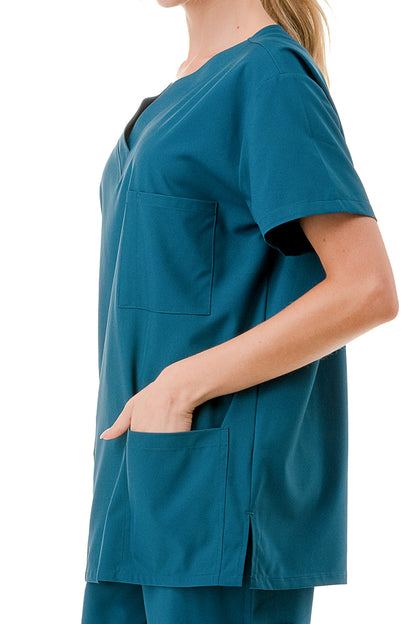 WOMEN'S SCRUBS MEDICAL NURSING UNIFORM SET UN0147TL (MIN 2 SET)