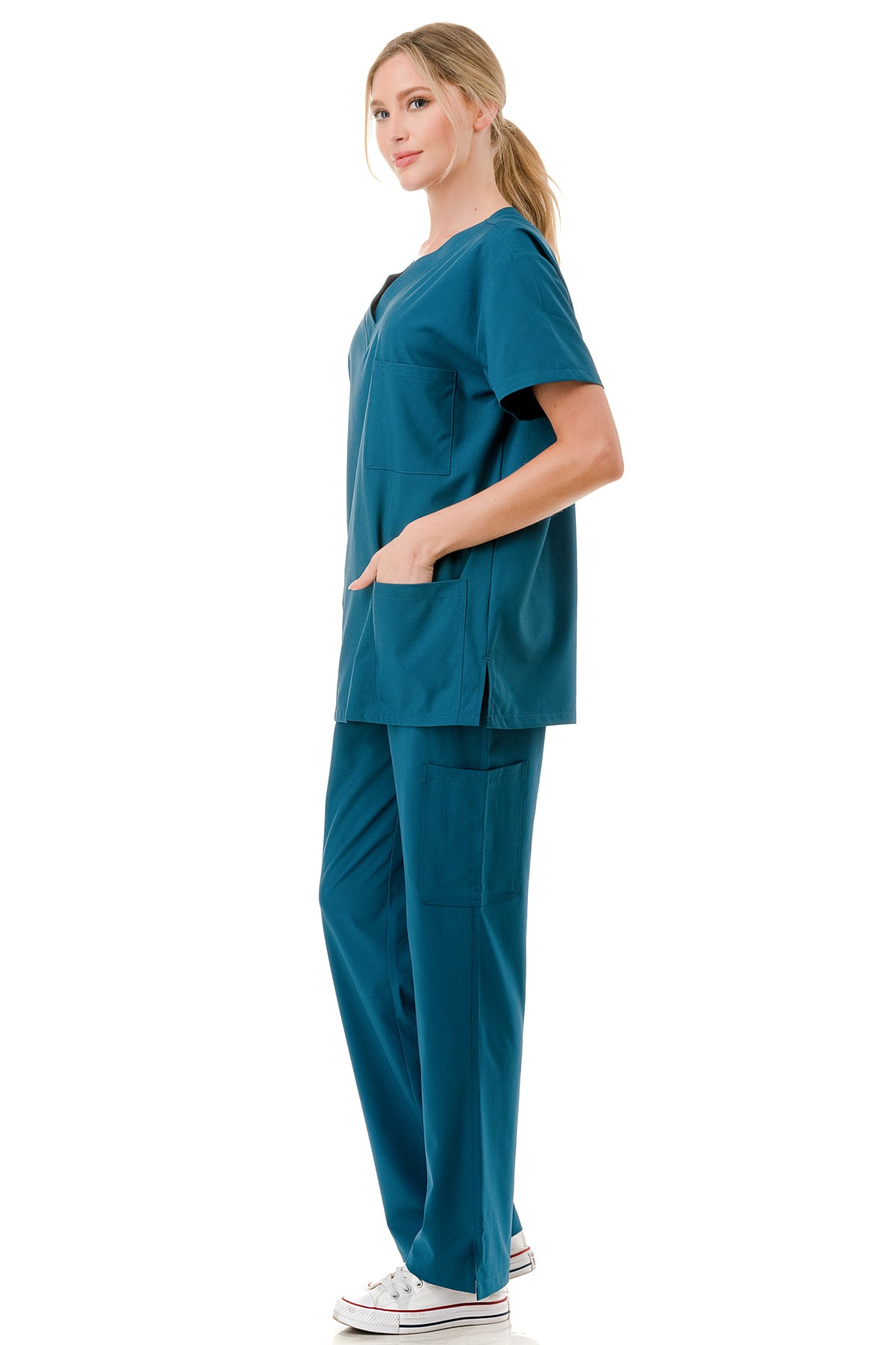 WOMEN'S SCRUBS MEDICAL NURSING UNIFORM SET UN0147TL (MIN 2 SET)