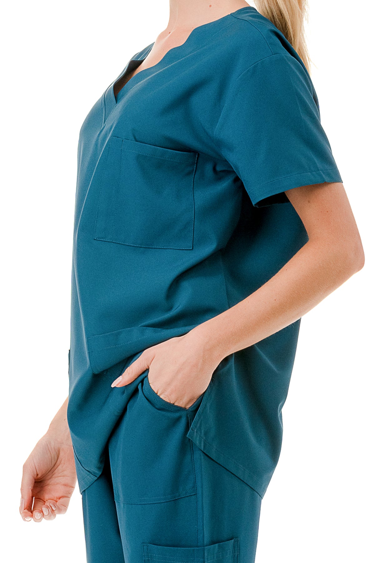 WOMEN'S SCRUBS MEDICAL NURSING UNIFORM SET UN0147TL (MIN 2 SET)