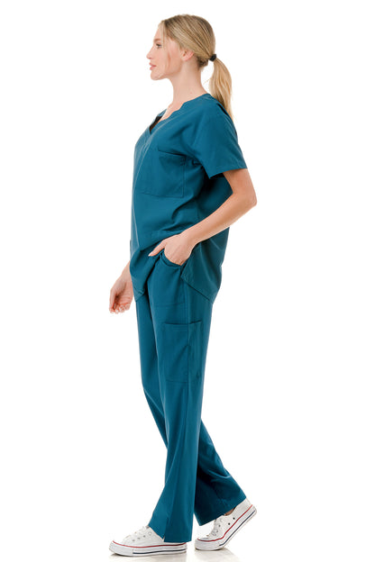 WOMEN'S SCRUBS MEDICAL NURSING UNIFORM SET UN0147TL (MIN 2 SET)