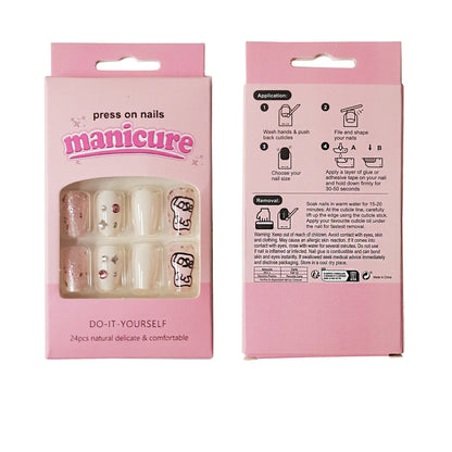 Multi Design Ballerina Fake Nail Set Z769 (12PC)