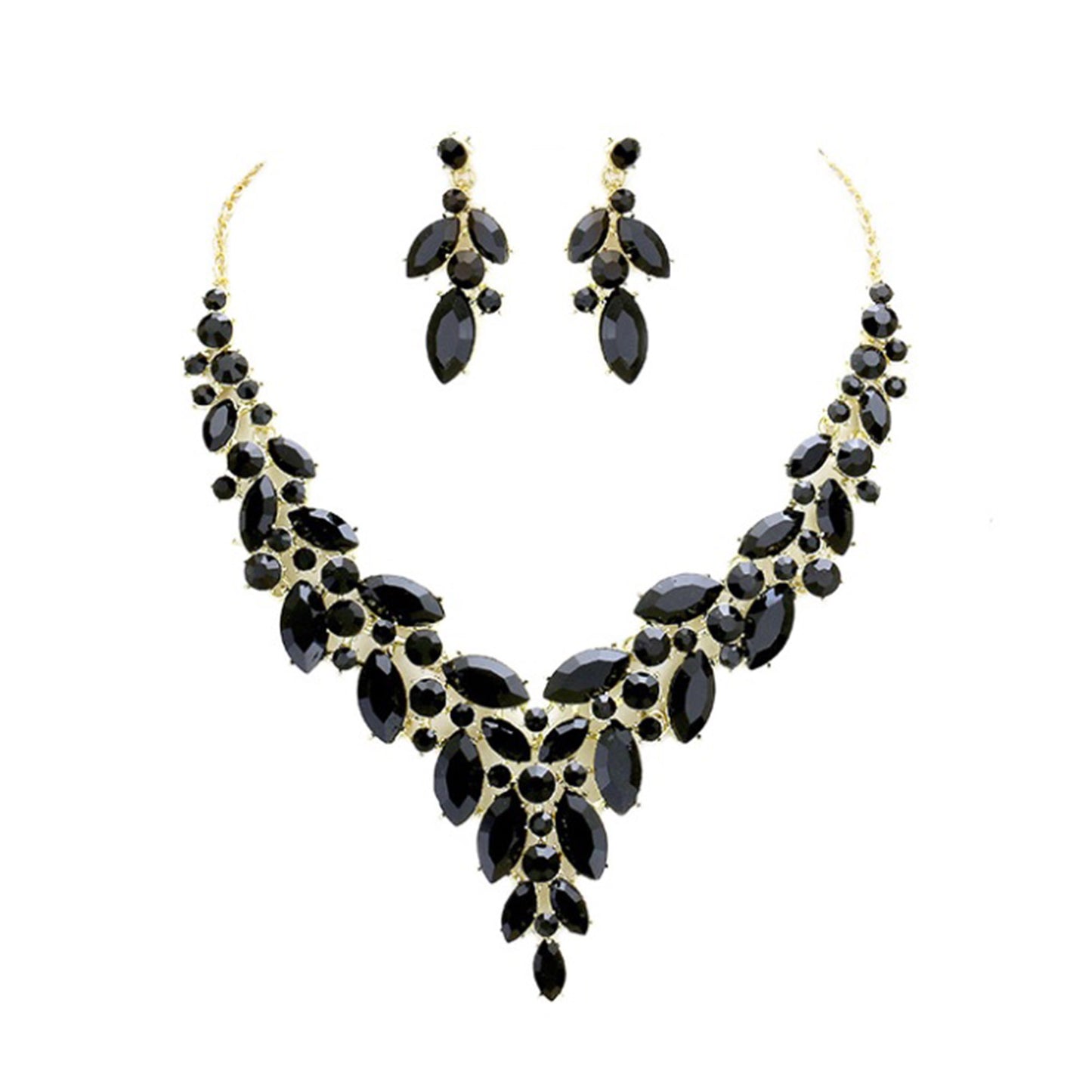 Crystal Necklace Earring Set FJN367 (1PC)
