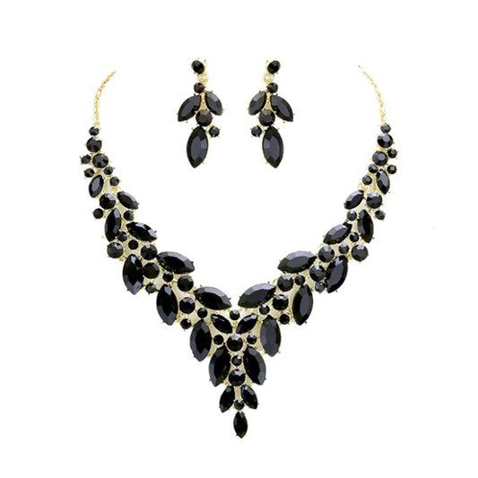 Crystal Necklace Earring Set FJN367 (1PC)