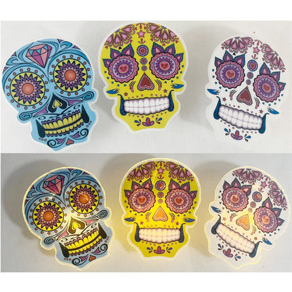 Halloween Skull Light Decoration Sticker SS823-51A. (12PC)
