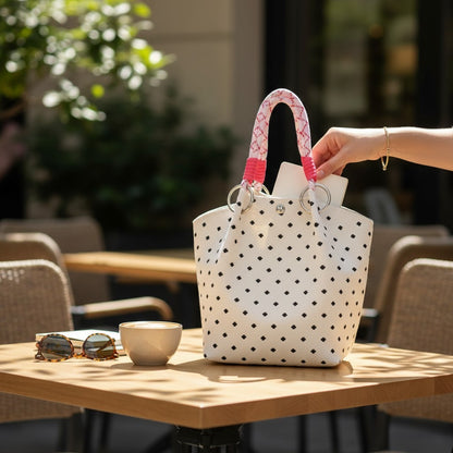 Elegant Pattern Women's Knitted Bucket Bag JB6316-8 (3PC)