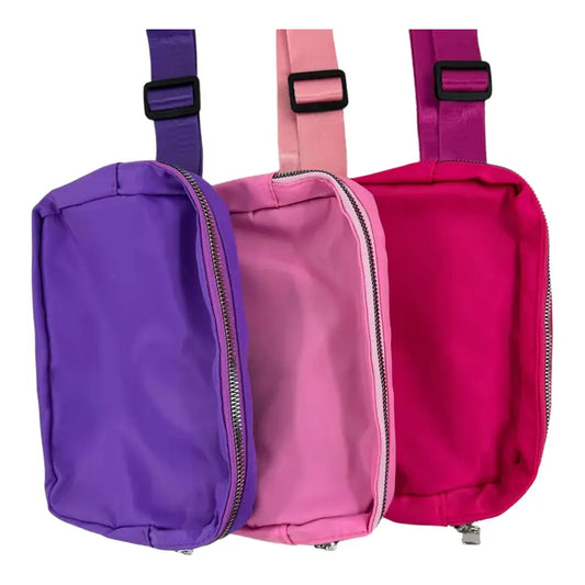 Unisex Nylon Rectangle Belt Bag FBW1858. (3PC)