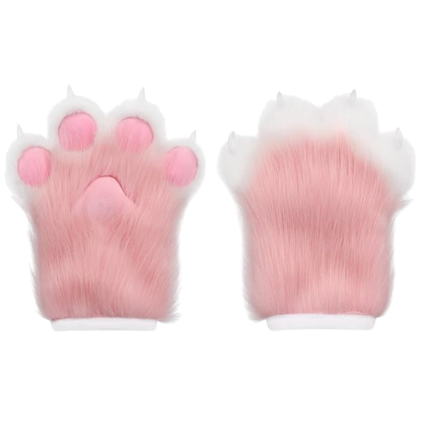 Faux Fur Cat Paws Furry Gloves Animal Mittens GE5829-1 (12PAIR)
