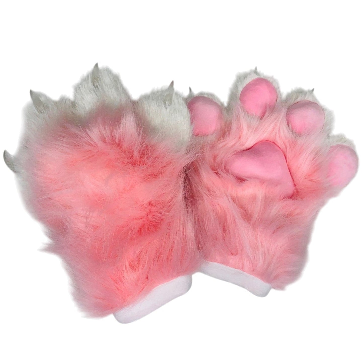 Faux Fur Cat Paws Furry Gloves Animal Mittens GE5829-1 (12PAIR)