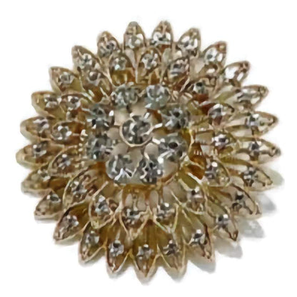 Rhinestone Flower Brooch BC0427-7 (12PC)