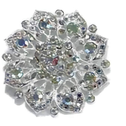 Rhinestone Flower Brooch BC0427-6 (12PC)