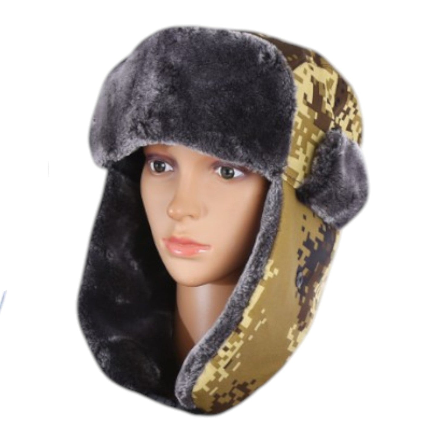 Camo Winter Hat With Lining H207 (12PC)