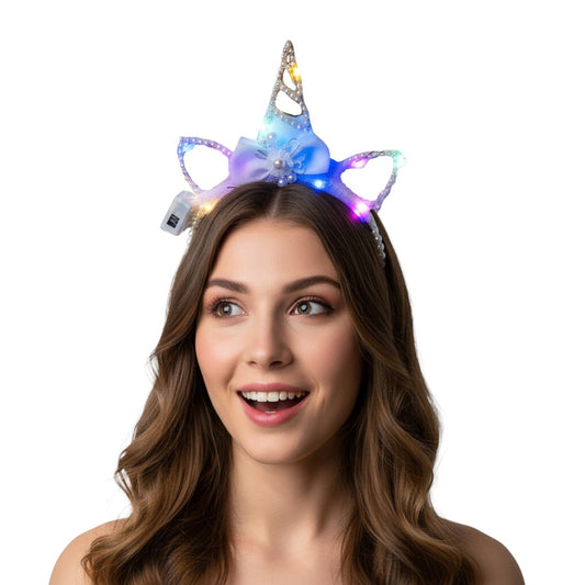 Led Animal Ear Light up Pearl Beads Headband JH5828-4 (12PC)