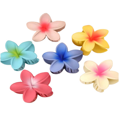Hawaiian Flower Hair Claw Clip JH5829-22 (12PC)