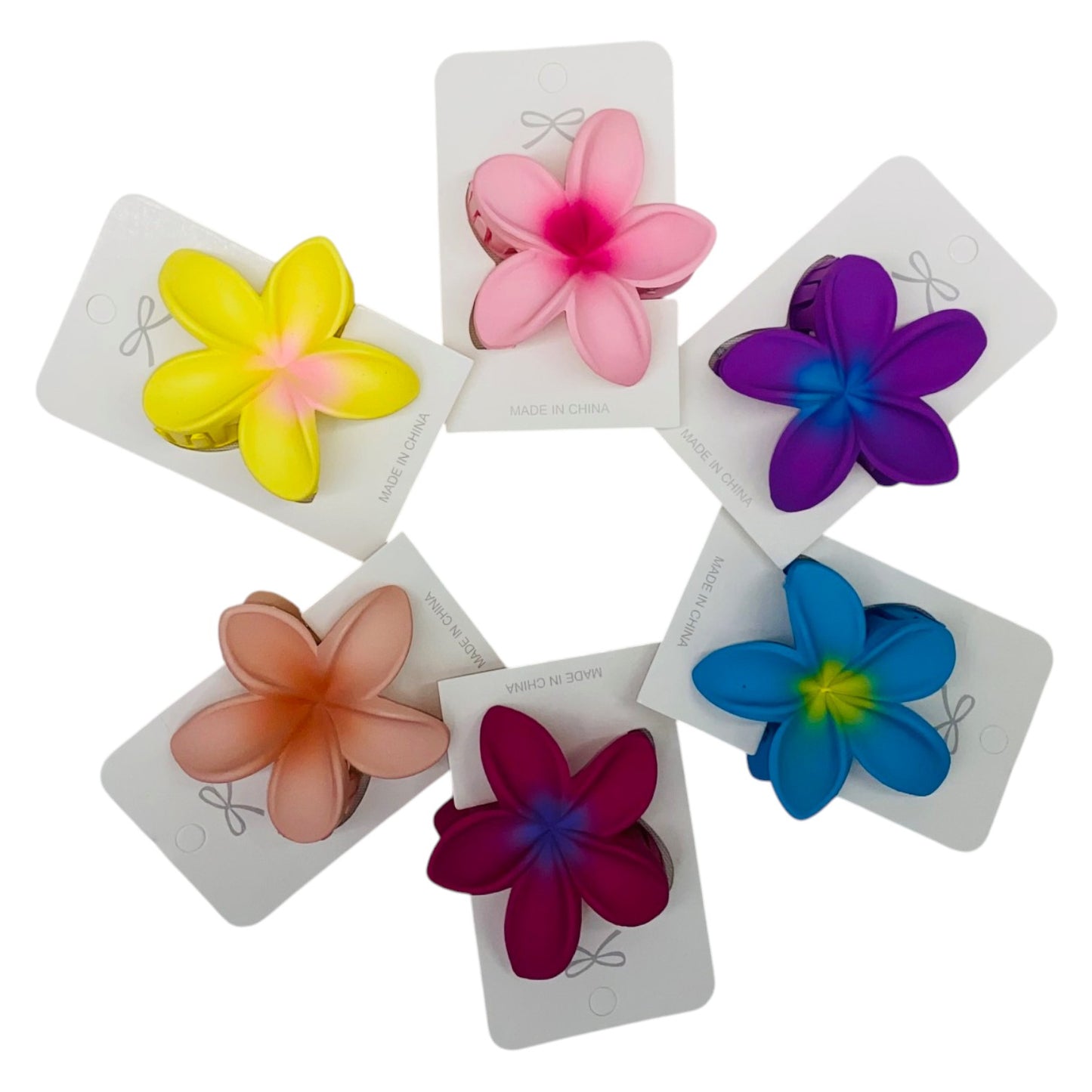 Hawaiian Flower Hair Claw Clip JH5829-22 (12PC)