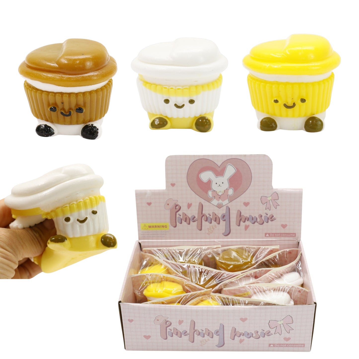 Silicon Muffin Cake Squishy Toy JT6518-2 (12PC)