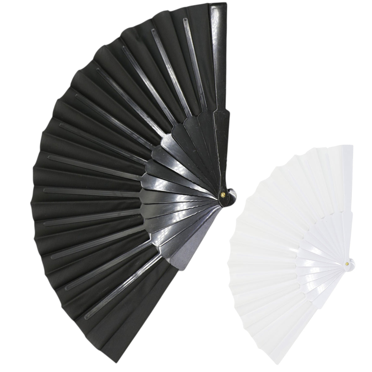 Solid Color Hand Held Folding Fan JF6323-1! (12PC)