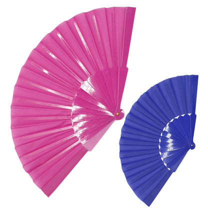 Solid Color Hand Held Folding Fan JF6323-1! (12PC)