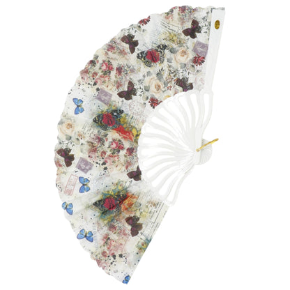 Butterfly Souvenir HandHeld Folding Fan FN0447 (12PC)