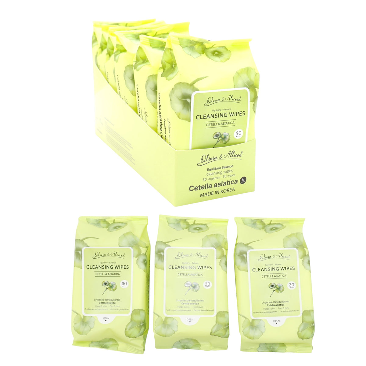 Cetella Asiatica Cleansing Makeup Remover Wipes MIT013 (6PK)