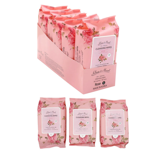 Rose Cleansing Makeup Remover Wipes MIT003 (6PK)